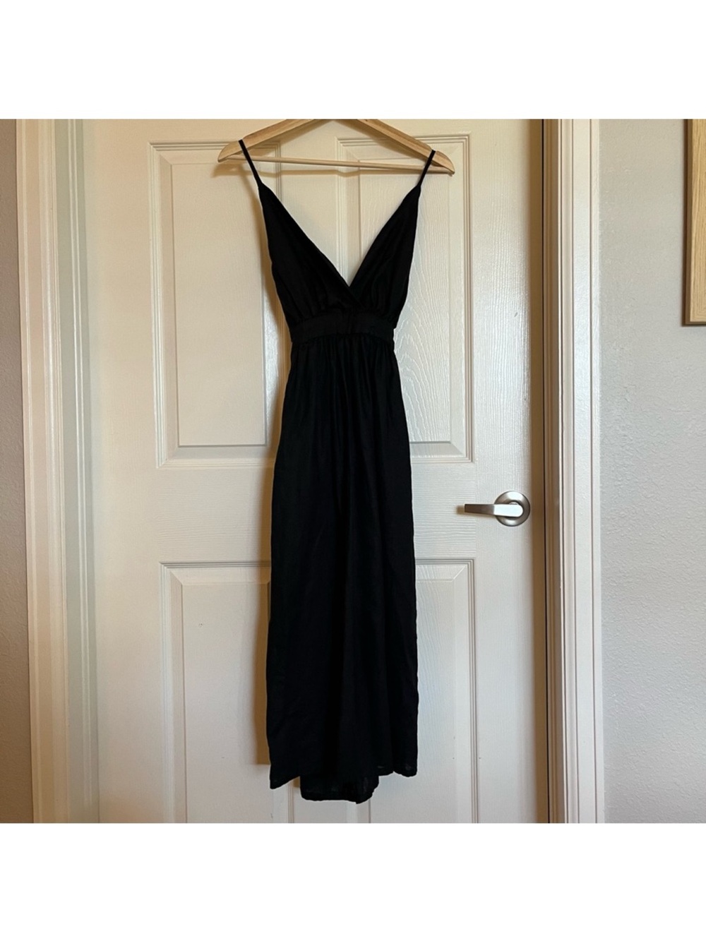 Midi linen dress reset by janes brand open back